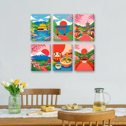 6 Mini Paintings - Classic Japan Set