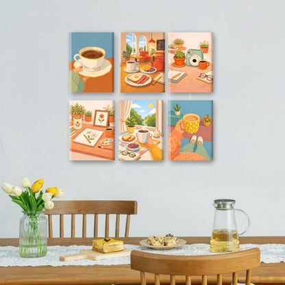 6 Mini Paintings - Coffee Rituals Set