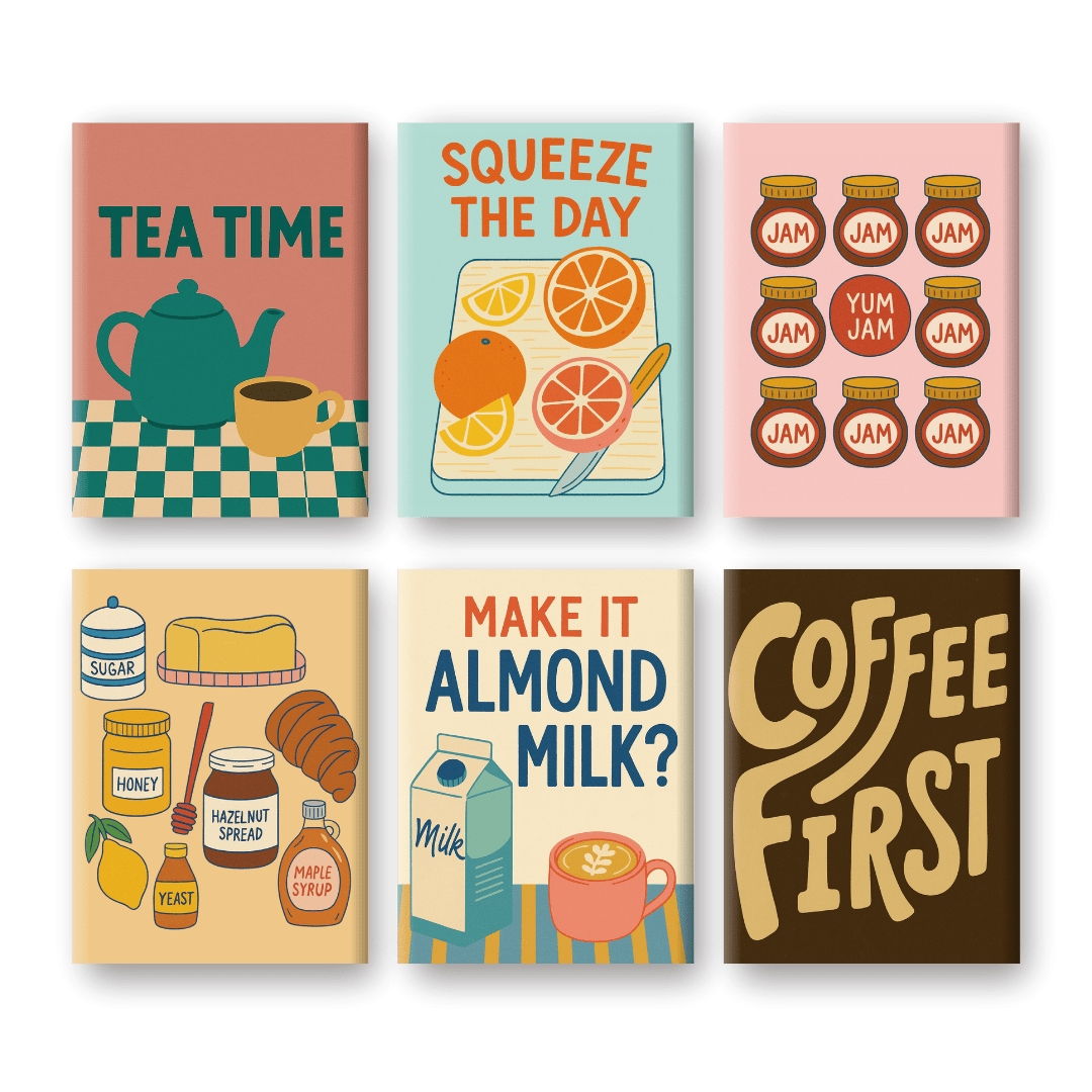 6 Mini Paintings - Cozy Morning Set- Paint by Numbers