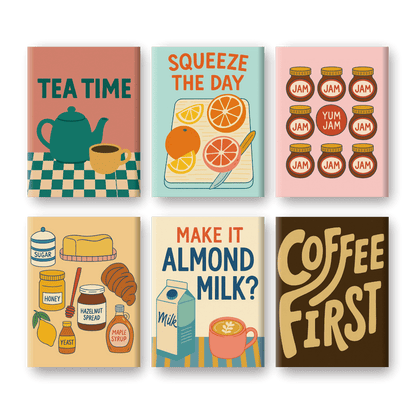 6 Mini Paintings - Cozy Morning Set- Paint by Numbers