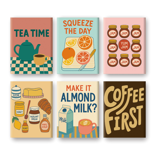 6 Mini Paintings - Cozy Morning Set- Paint by Numbers