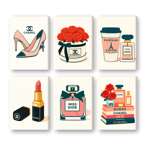 6 Mini Paintings - Elegant Brands Set