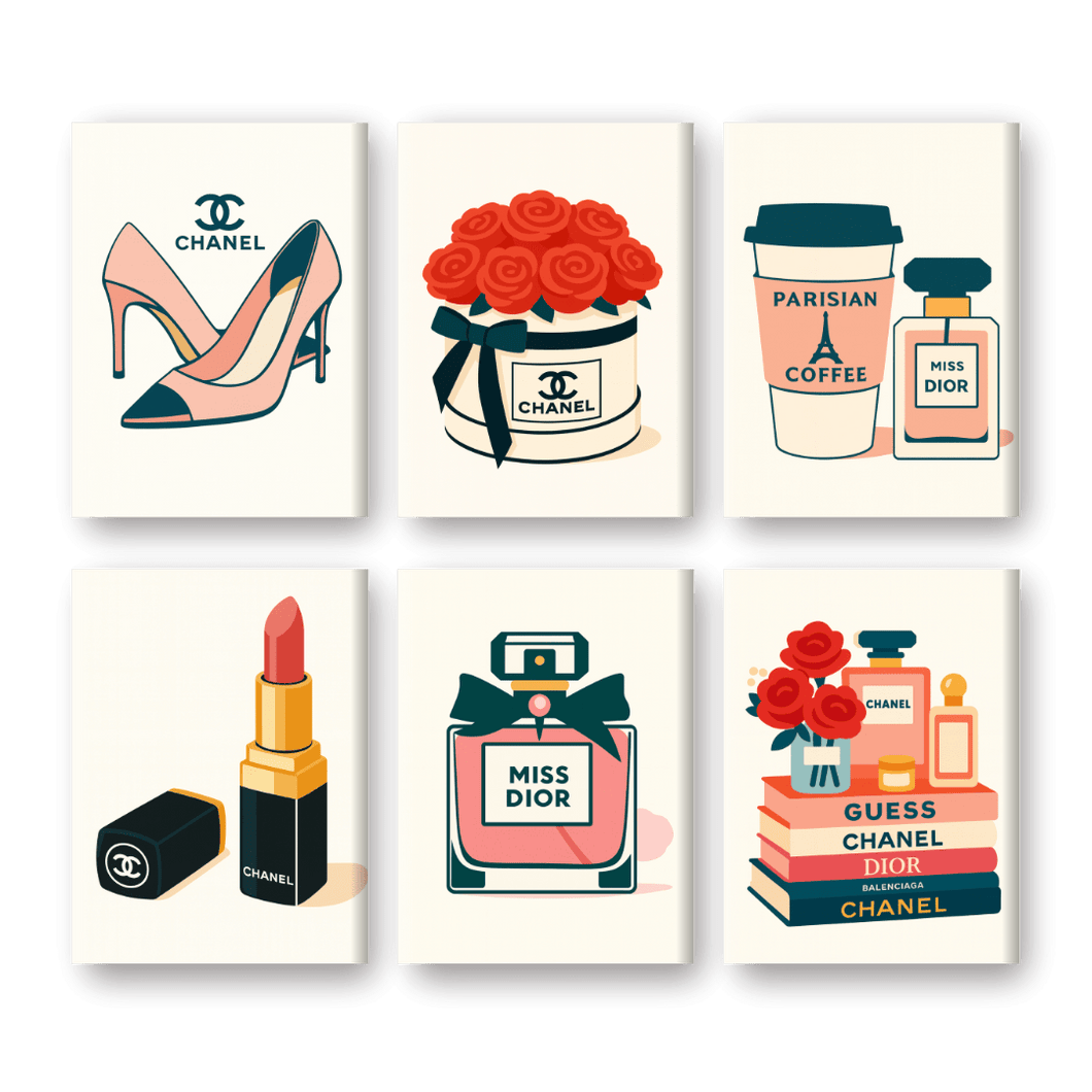 6 Mini Paintings   Elegant Brands Set