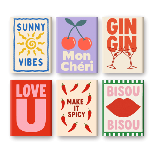 6 Mini Paintings - Gin Gin Set- Paint by Numbers