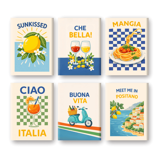6 Mini Paintings - Italian Buona Vita Set- Paint by Numbers