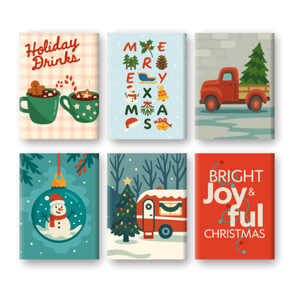 6 Mini Paintings | Joyful Christmas Set- Paint by Numbers