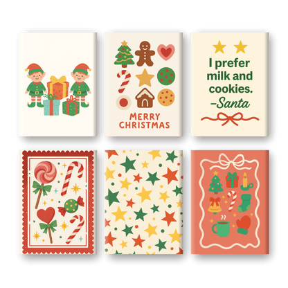 6 Mini Paintings | Christmas Treats Set- Paint by Numbers