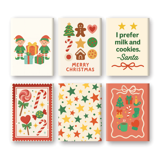 6 Mini Paintings | Christmas Treats Set- Paint by Numbers