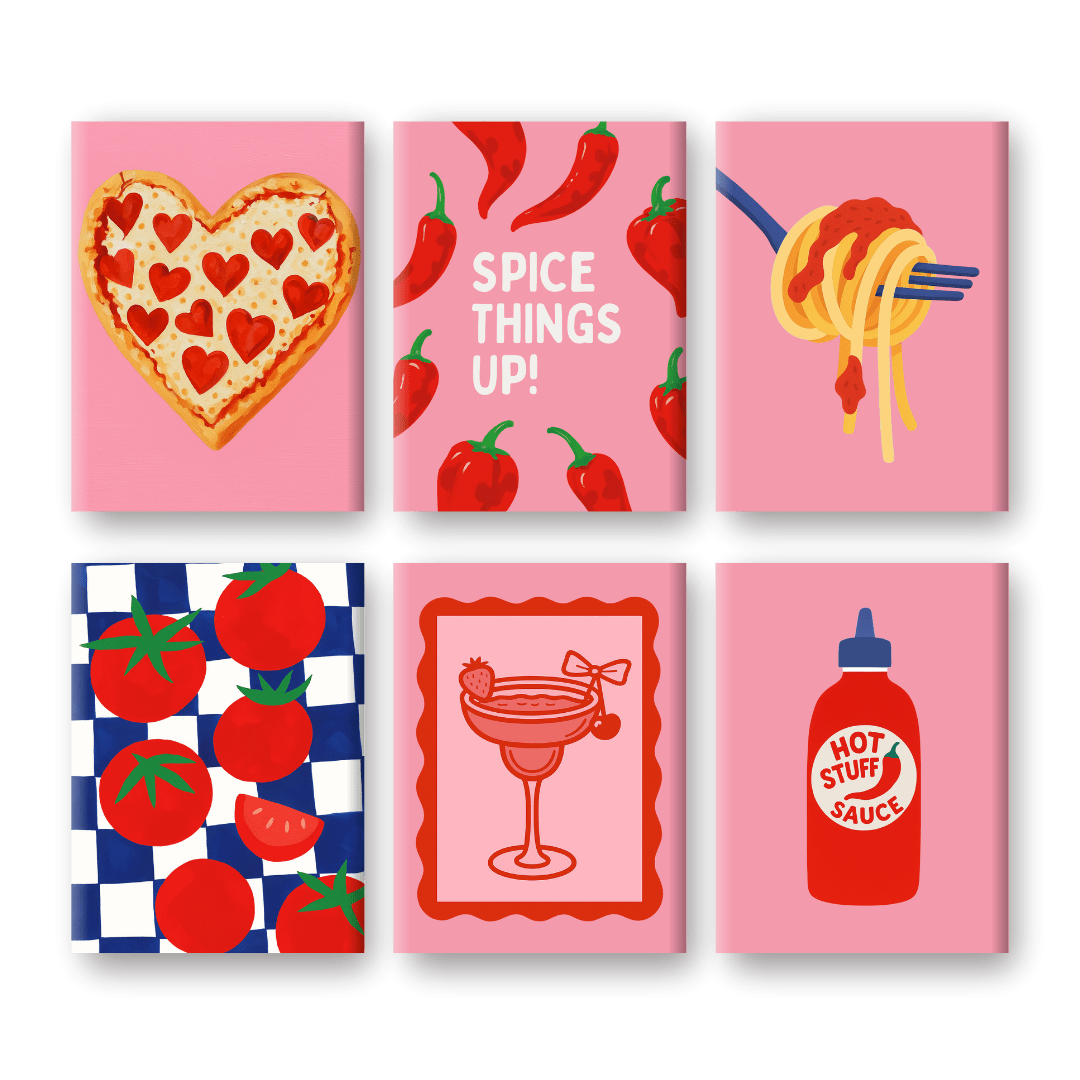 6 Mini Paintings | Spicy Set- Paint by Numbers