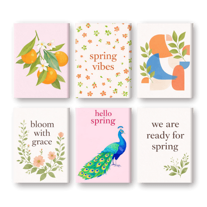 6 Mini Paintings - Spring Vibes Set- Paint by Numbers