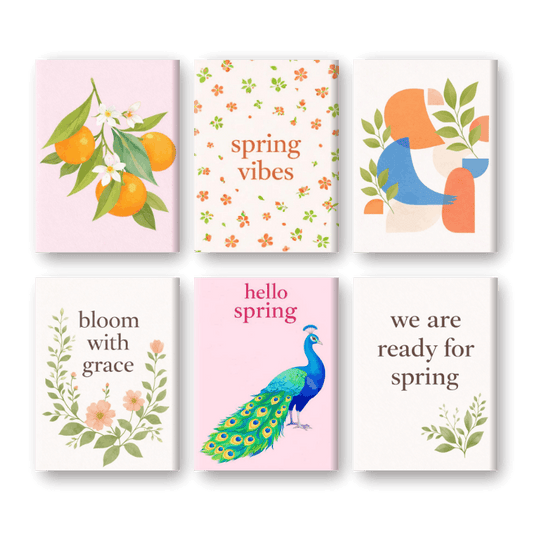 6 Mini Paintings - Spring Vibes Set- Paint by Numbers