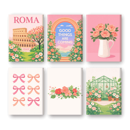 6 Mini Paintings - Spring In Rome Set- Paint by Numbers