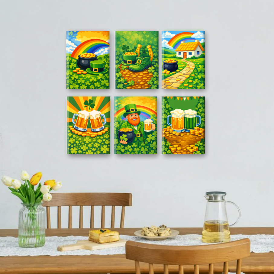 6 Mini Paintings - St. Patrick's Day Set