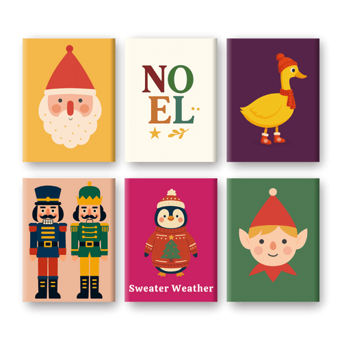 6 Mini Paintings | Sweater Weather Set