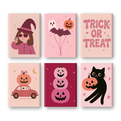 6 Mini Paintings - Trick Or Treat Set-Paint by numbers