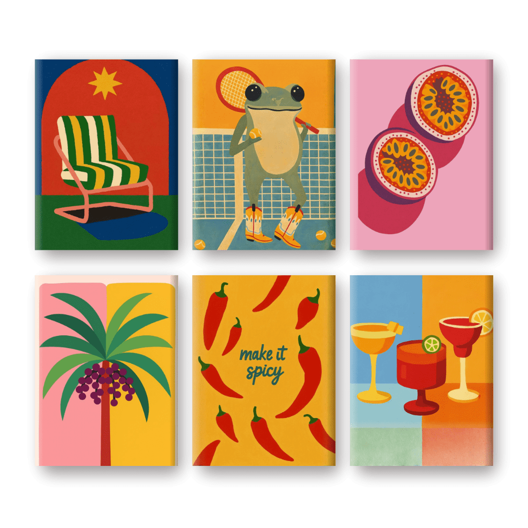 6 Mini Paintings - Tropical Pop Set- Paint by Numbers