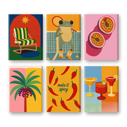 6 Mini Paintings - Tropical Pop Set- Paint by Numbers