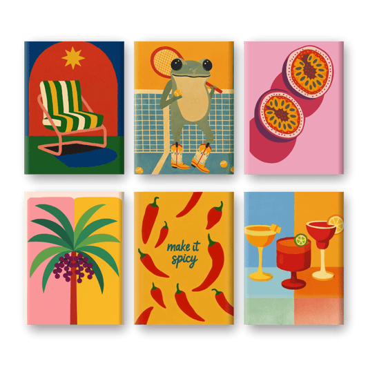 6 Mini Paintings - Tropical Pop Set- Paint by Numbers