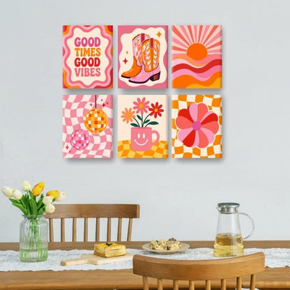 6 Mini Paintings - Disco Nights Set