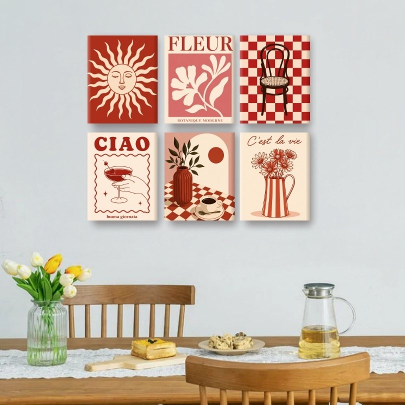 6 Mini-tableaux - Collection Bella Flora