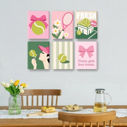 6 Mini Paintings -  Fresh Serve Set