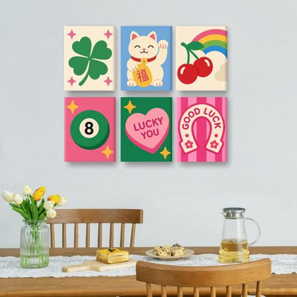6 Mini Paintings - Lucky Charms Set