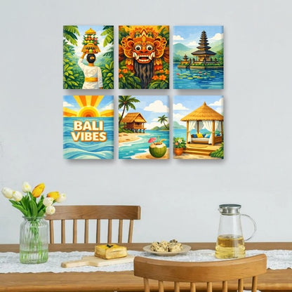 6 Mini tableaux - Collection Bali Vibes