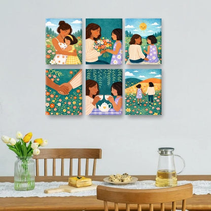 6 Mini Paintings - Moments Together Set