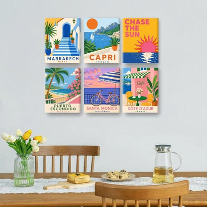 6 Minitavlor - Bon Voyage-paket