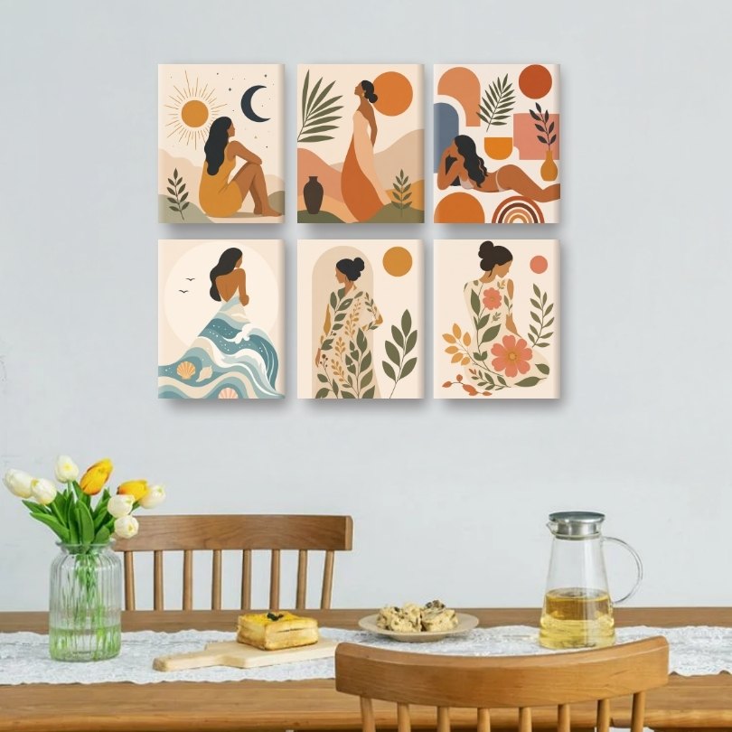 6 Mini Paintings - Natural Beauty Set