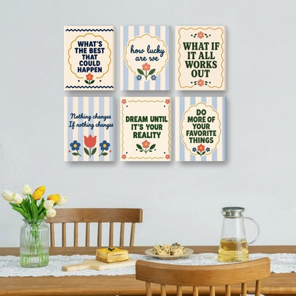 6 Mini Paintings -  How Lucky Are We Set
