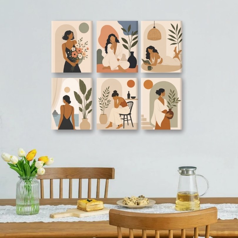 6 Mini Paintings - Slow Life Set