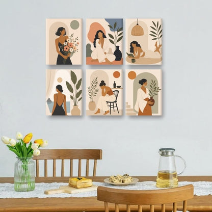 6 Mini Paintings - Slow Life Set