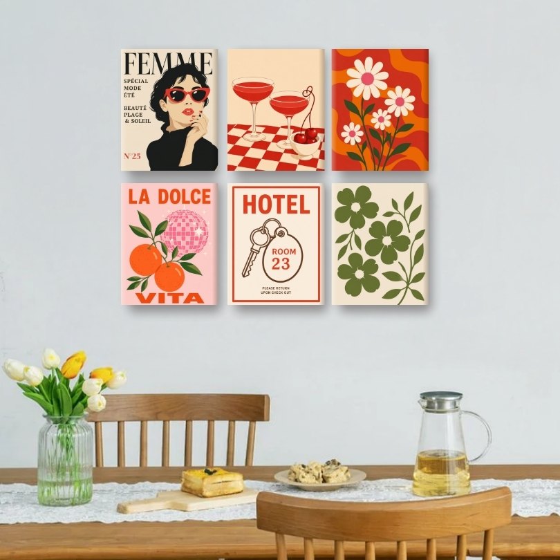 6 Mini Paintings - Joie de Vivre Set