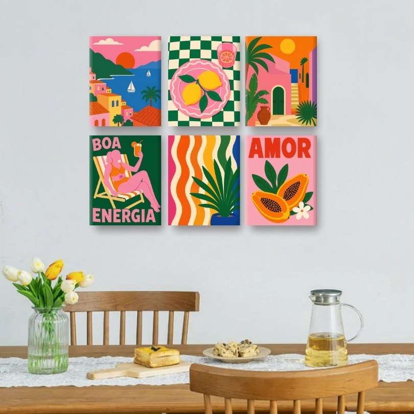 6 Mini Paintings - Riviera Dreams Set