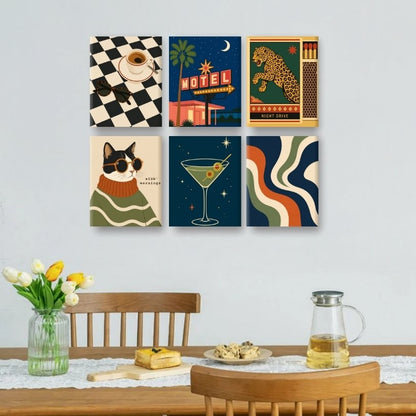 6 Mini Paintings - Night Escape Set