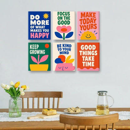 6 Mini Quadri - Positive Quotes Set