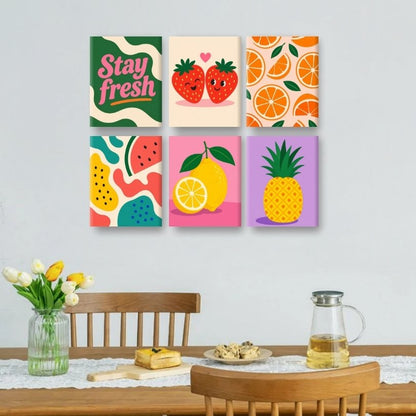 Lot de 6 mini-peintures - Nuances d'agrumes