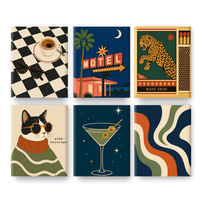 6 Mini Paintings - Night Escape Set- Paint by Numbers