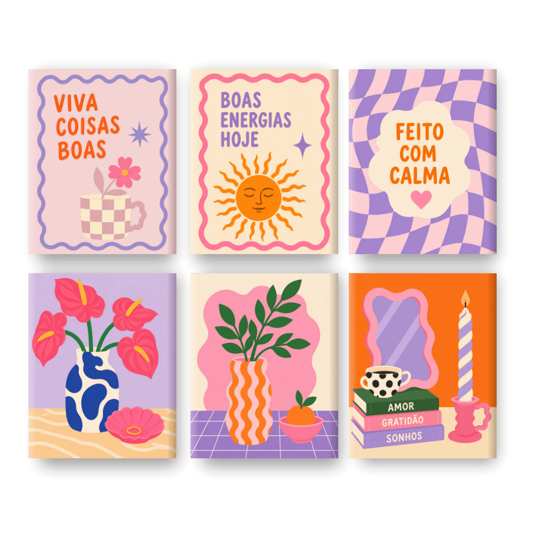 6 Mini Paintings - Boas Vibes Set- Paint by Numbers