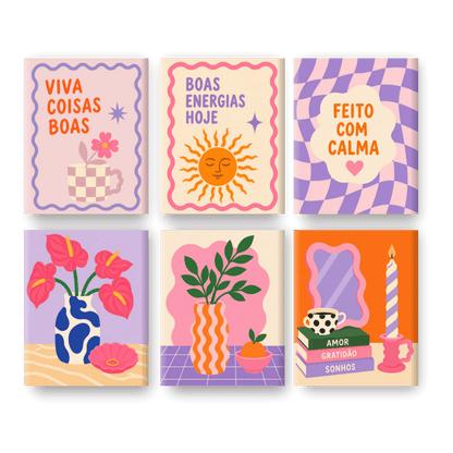 6 Mini Paintings - Boas Vibes Set- Paint by Numbers
