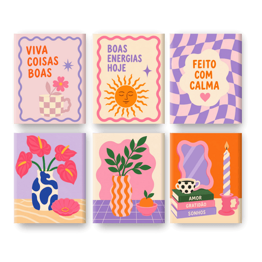 6 Mini Paintings - Boas Vibes Set- Paint by Numbers