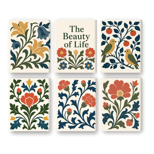 6 Mini Paintings - The Beauty of Life Set- Paint by Numbers