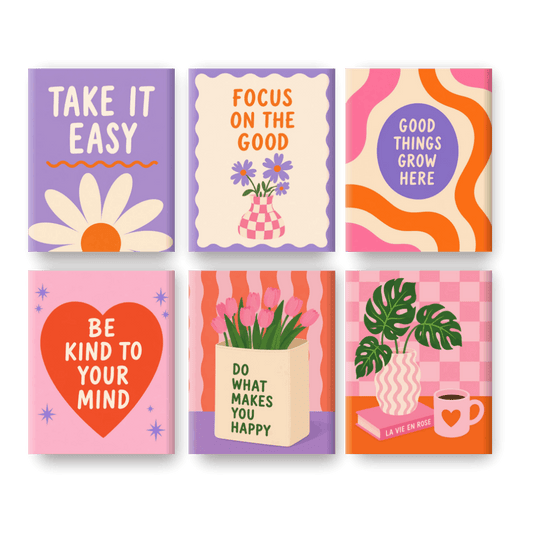 6 Mini Paintings - Chill & Bloom Set
