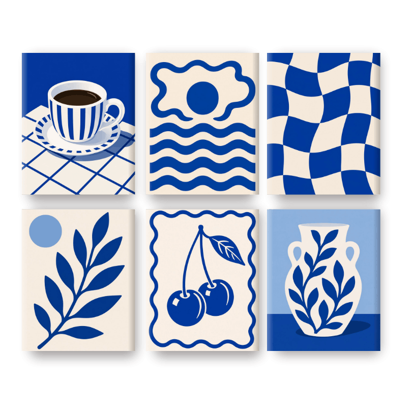 6 Mini Paintings - Aegean Dreams Set- Paint by Numbers