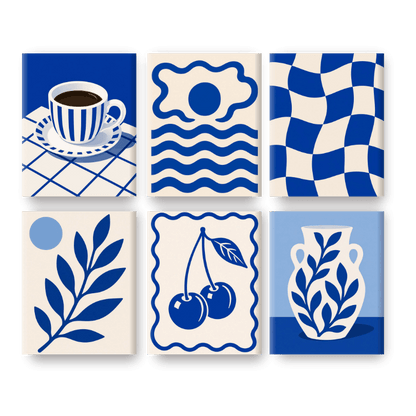 6 Mini Paintings - Aegean Dreams Set- Paint by Numbers