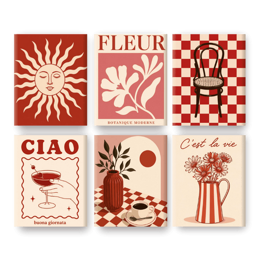 6 Mini Paintings - Bella Flora Set- Paint by Numbers