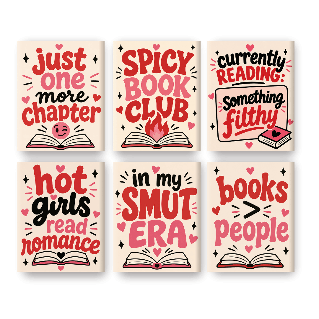 6 Mini Paintings - Spicy Book Club Set- Paint by Numbers