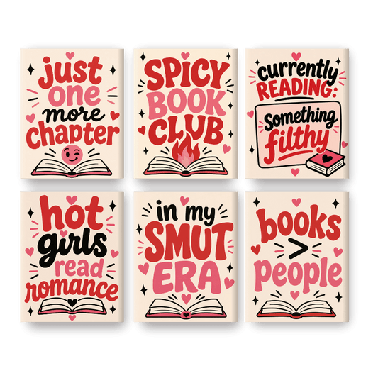 6 Mini Paintings - Spicy Book Club Set- Paint by Numbers