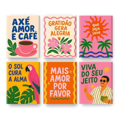6 Mini Paintings - Boa Vida Set- Paint by Numbers